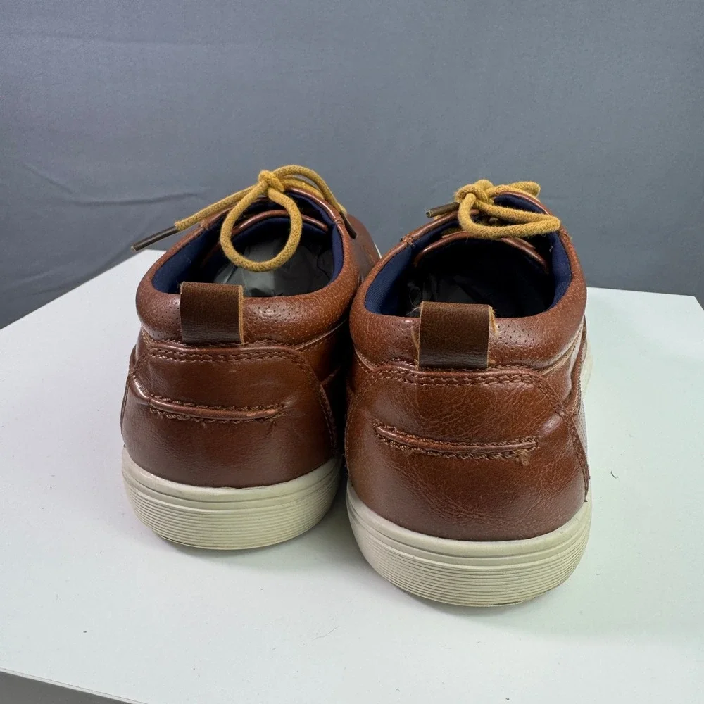Ashford Hayes Dozer-Y Sneakers Mens 5 Brown Faux Leather Low Top Lace Up Shoes
